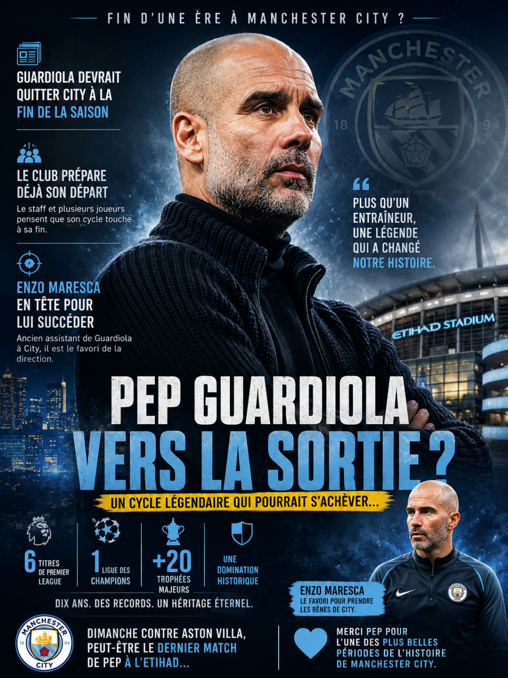 The End of an Era? Pep Guardiola’s Manchester City Future in Serious Doubt